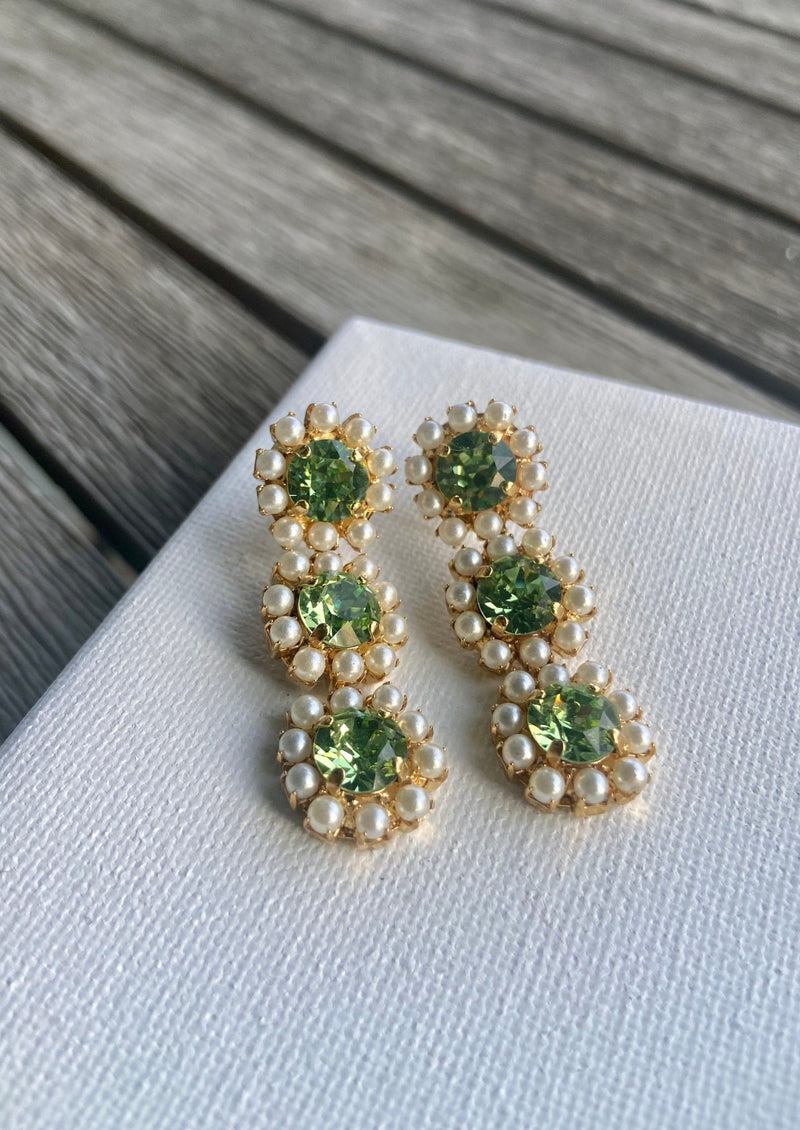 'Petite fleurs trio' øredobber