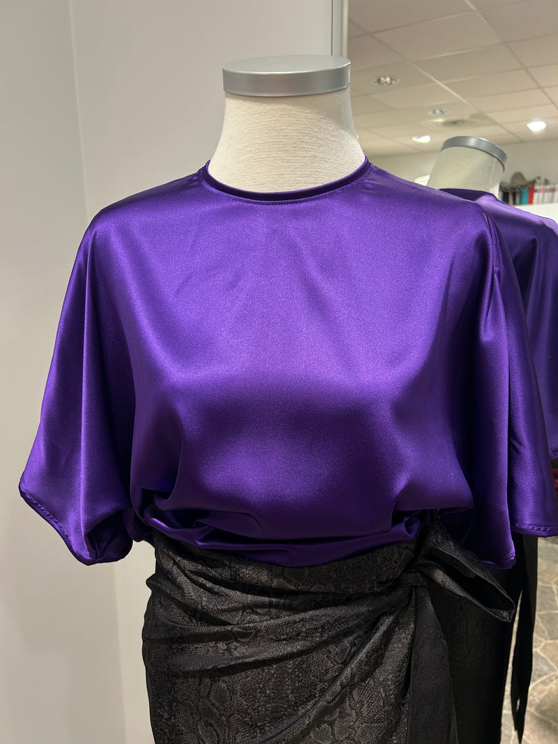 AW25 Lilla Silkesateng t-skjorte bluse