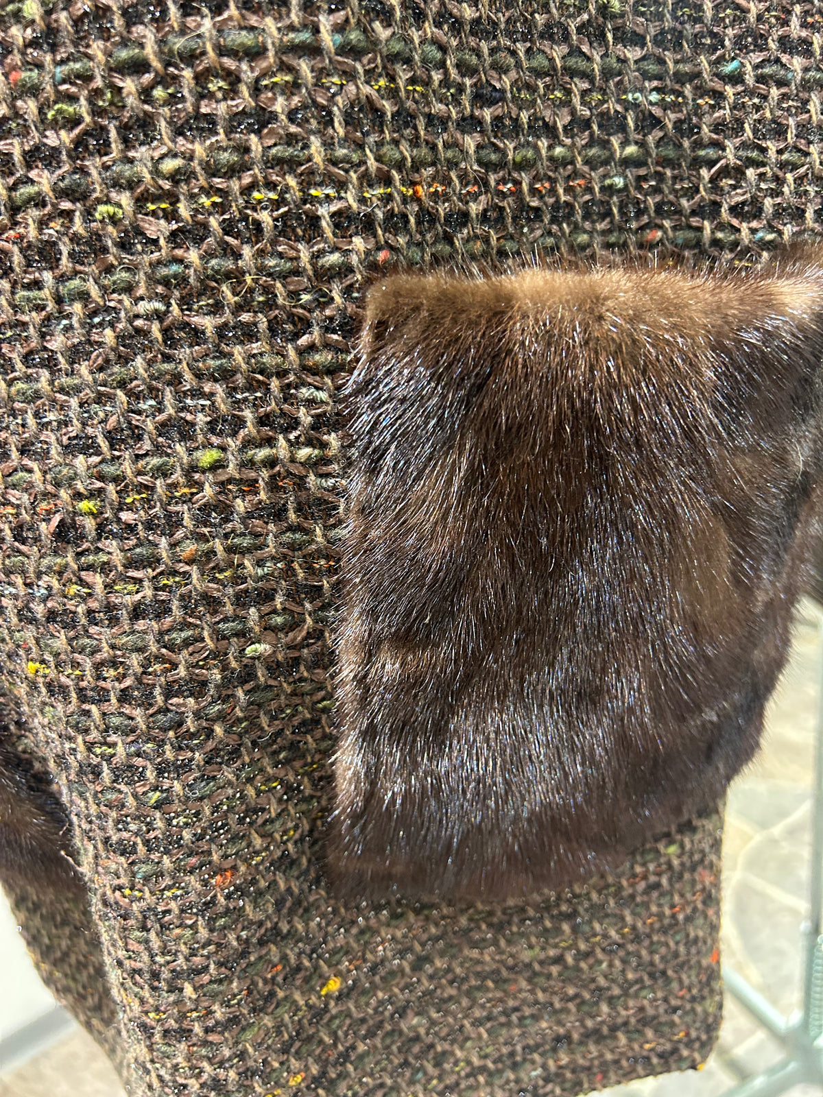 AW25 Brun kimono kjole i Tweed