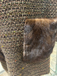 AW25 Brun kimono kjole i Tweed