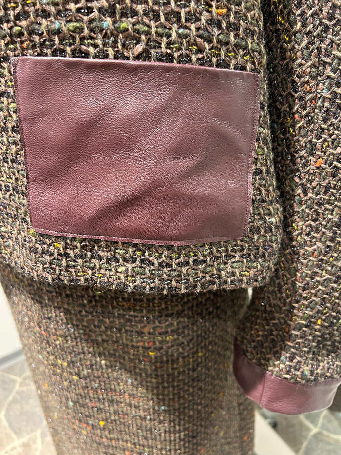 AW25 Brun Tweed Jakke med Glidelås