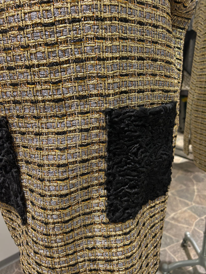 AW25 Gull og sølv kimono kjole