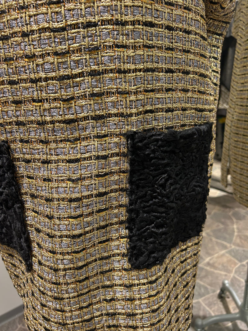 AW25 Gull og sølv kimono kjole