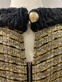 AW25 Gull og sølv kimono kjole