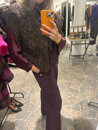 AW25 Brun Pels vest