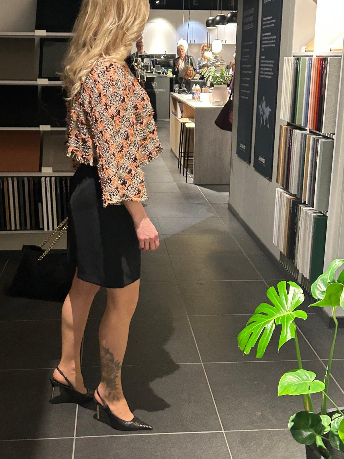 SS26 Fersken farget Tweed overdel