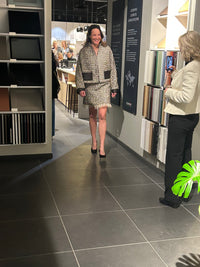 SS26 Beige Miniskjørt med frynser