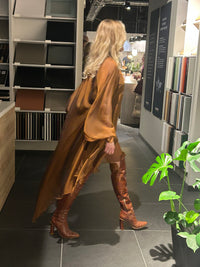 SS26 Brun Silkechiffonkjole