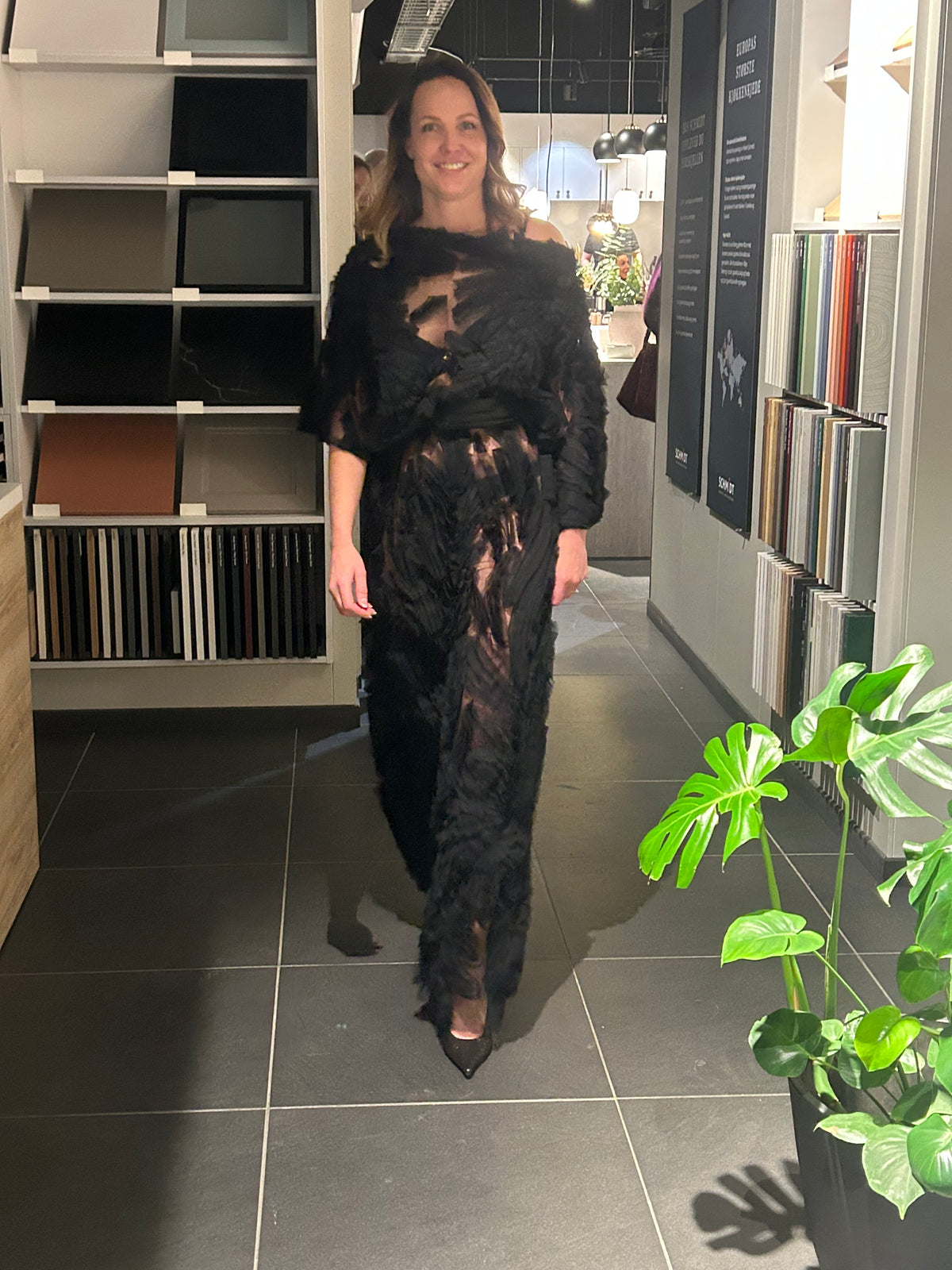 SS26 Todelt sort kjole i tyll