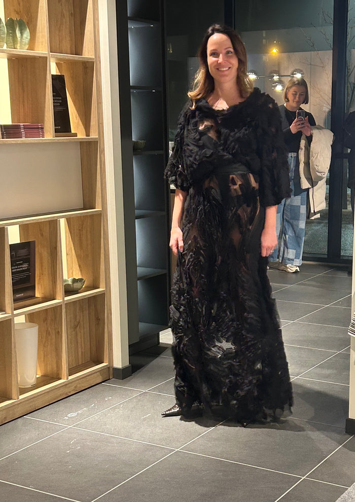 SS26 Todelt sort kjole i tyll