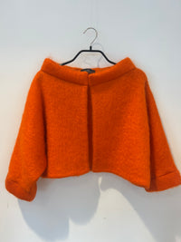 Mohair kort jakke i oransje