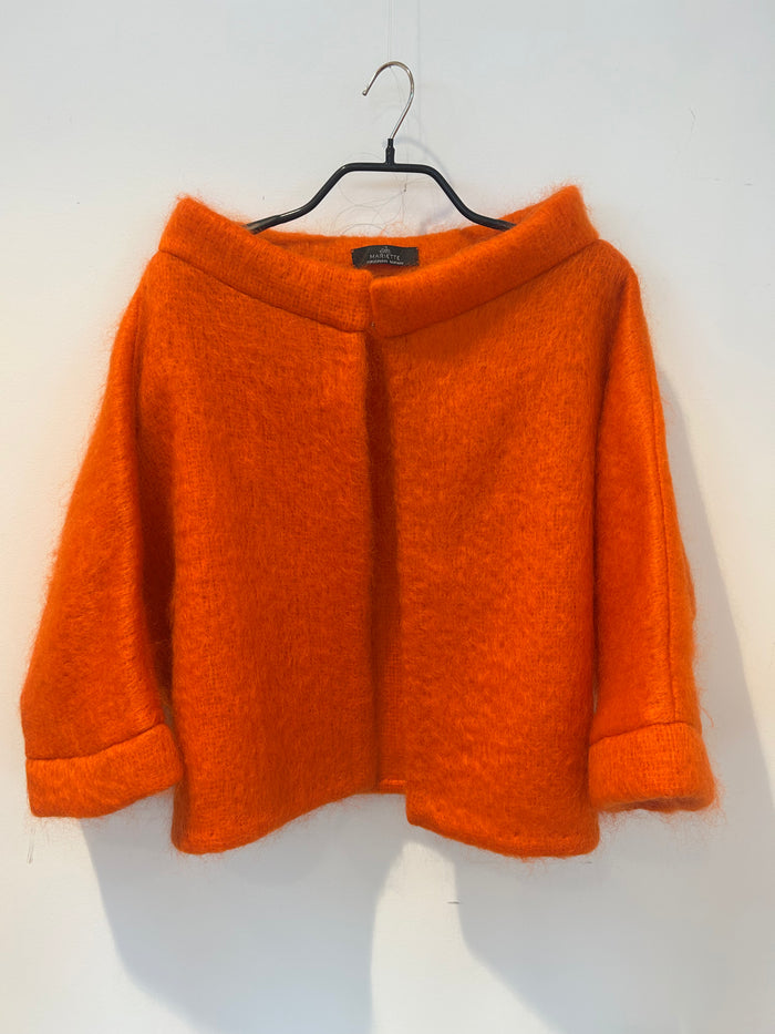 Mohair jakke i oransje