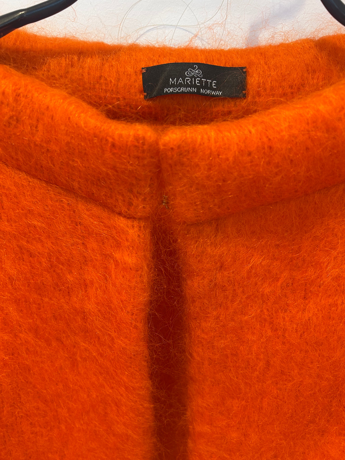 Mohair jakke i oransje