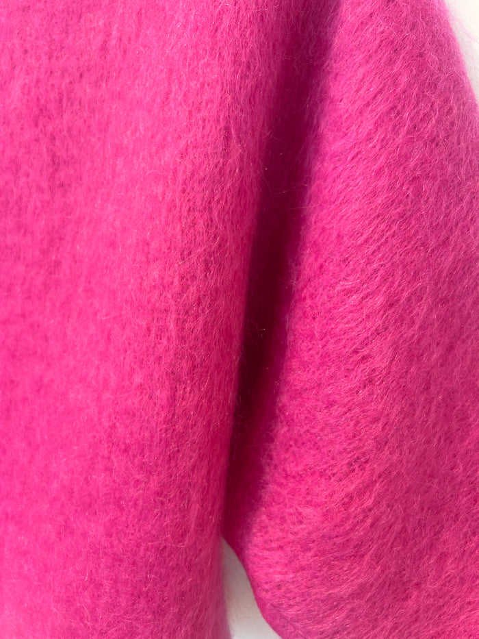 Mohair jakke i rosa
