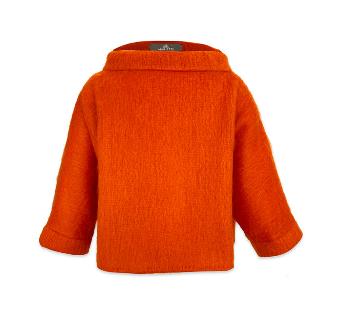 Mohair genser i oransje