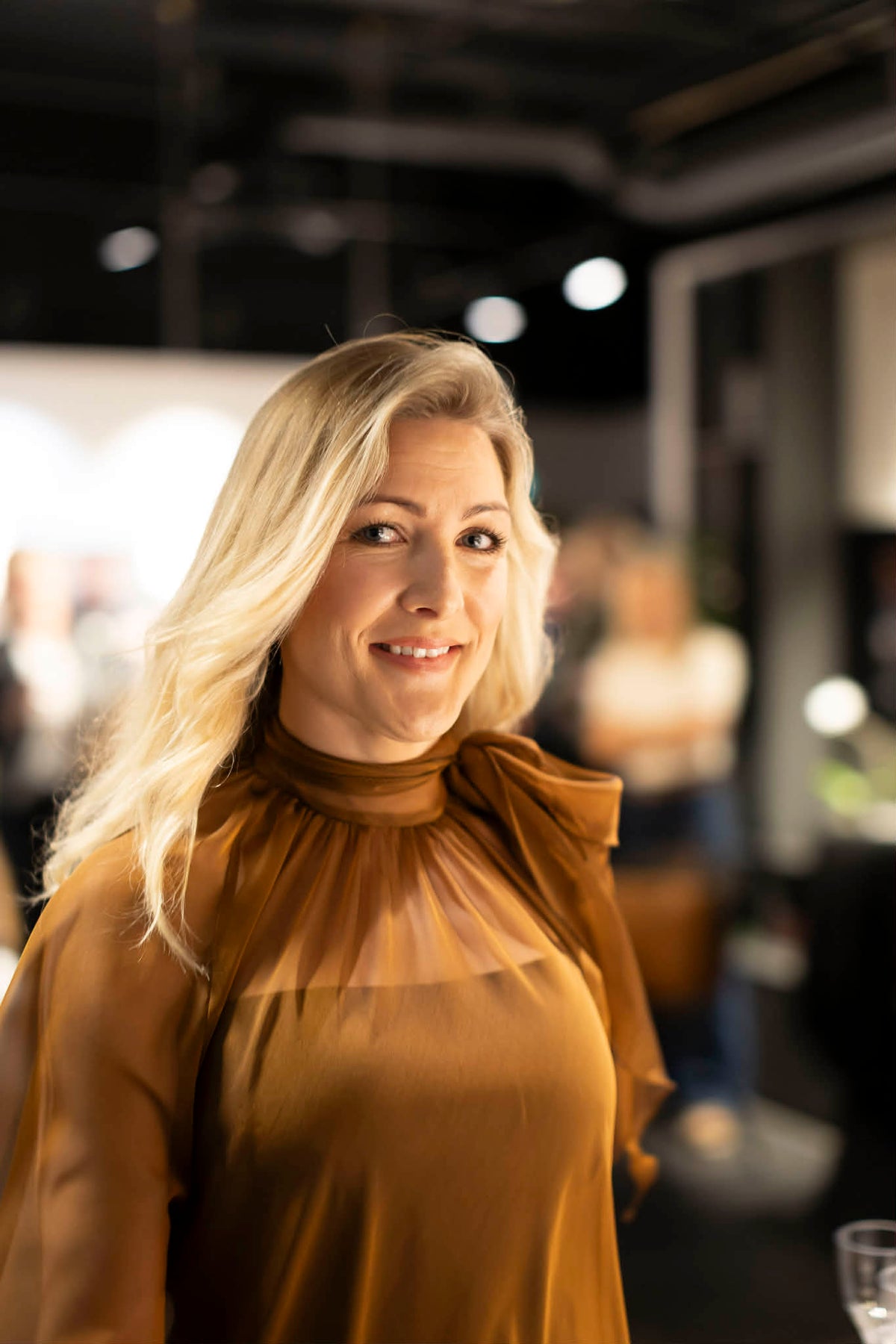 SS26 Brun Silkechiffonkjole